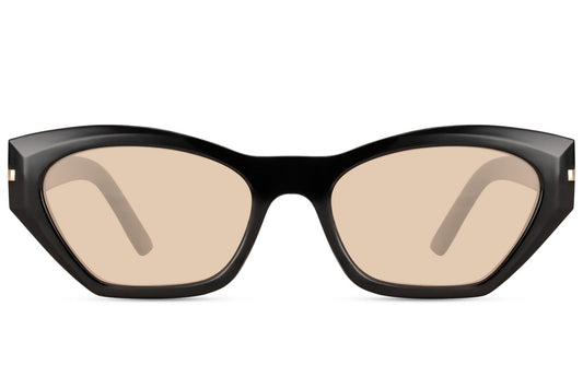 Luxshoori Cat Eye Sunglasses - Black Brown - Women