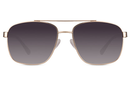 Luxshoori Metal Aviator Sunglasses - Gold Black - Men