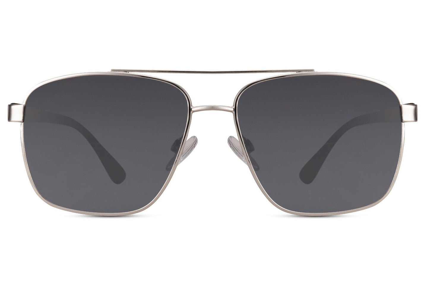 Luxshoori Metal Aviator Sunglasses - Silver Black - Men