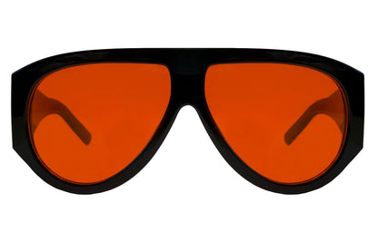 Luxshoori Oversized Aviator - Black Red - Men & Women