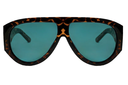 Luxshoori Oversized Aviator - Brown Green - Men & Women