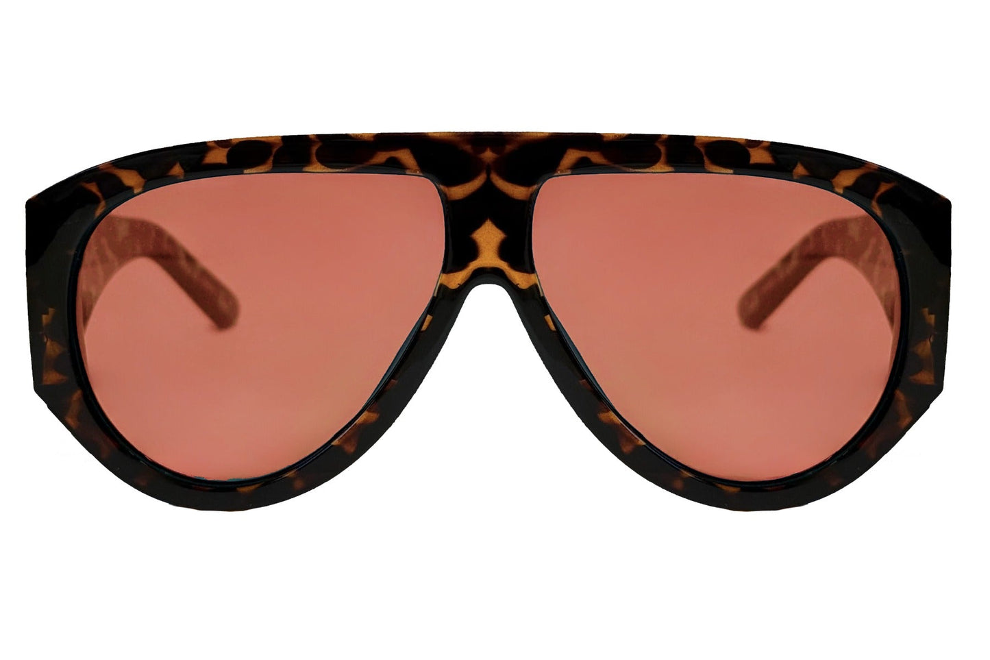 Luxshoori Oversized Aviator - Brown Pink - Men & Women