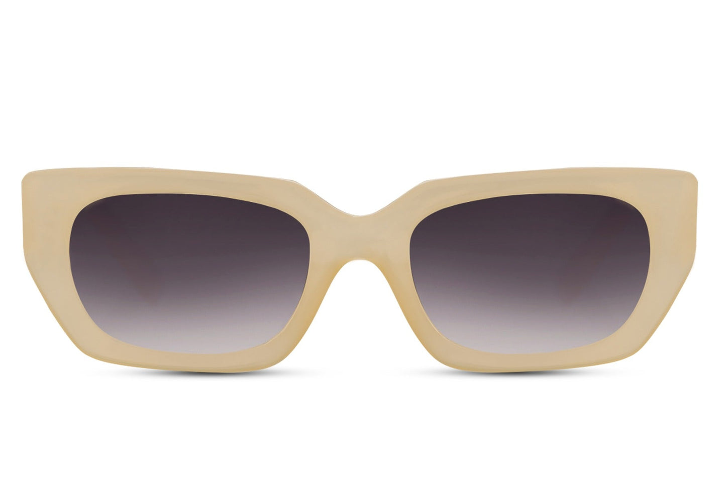 Luxshoori Rectangle Retro Sunglasses - Yellow Black - Women