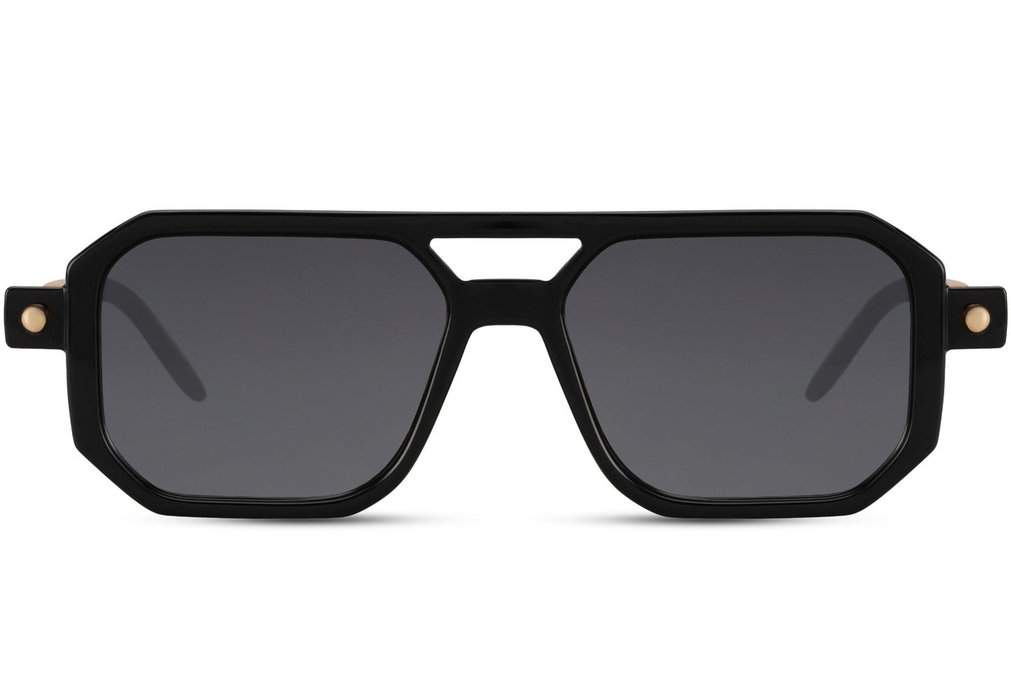 Luxshoori Retro Aviator Sunglasses - Black Black - Men & Women
