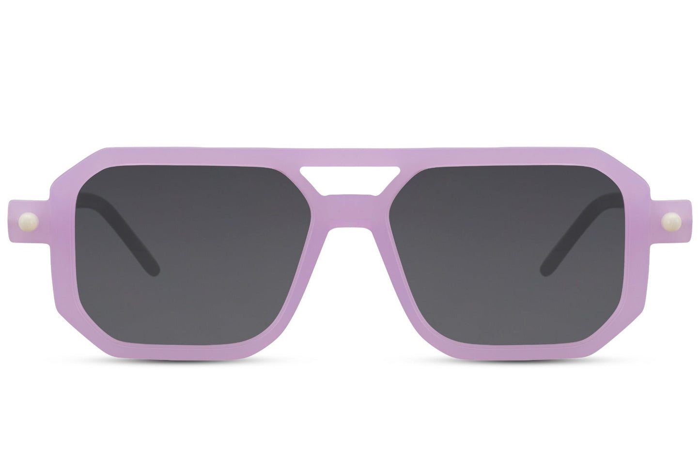 Luxshoori Retro Aviator Sunglasses - Purple Black - Men & Women