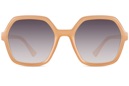 Luxshoori Retro Oversized Sunglasses - Cream Black - Women