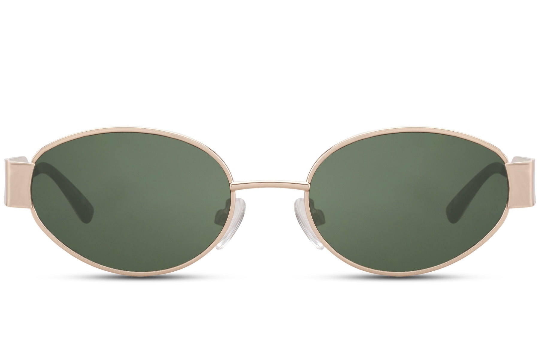 Luxshoori Retro Sunglasses - Gold Green - Men & Women