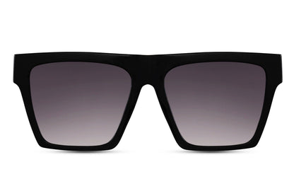 Luxshoori Square Sunglasses - Black Black - Men & Women