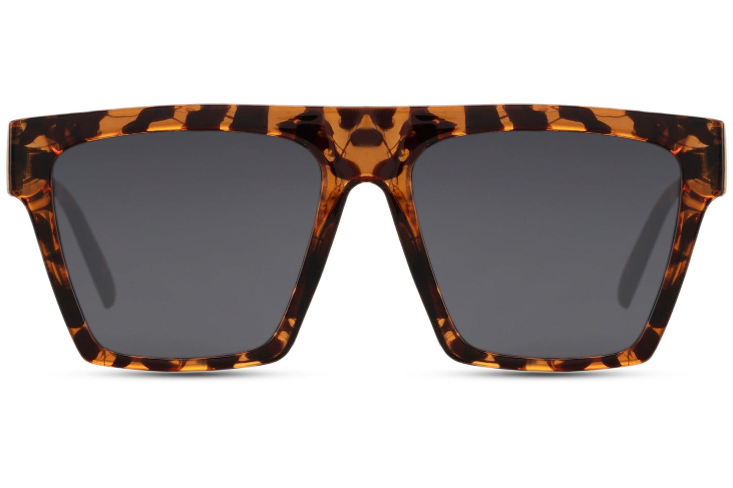 Luxshoori Square Sunglasses - Brown Black - Men & Women