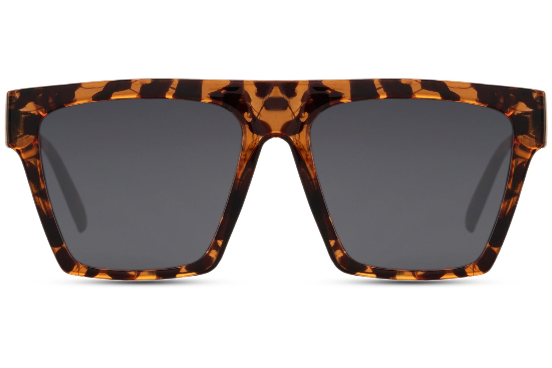 Luxshoori Square Sunglasses - Brown Black - Men & Women