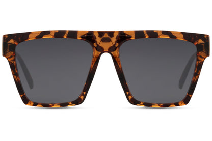 Luxshoori Square Sunglasses - Brown Black - Men & Women